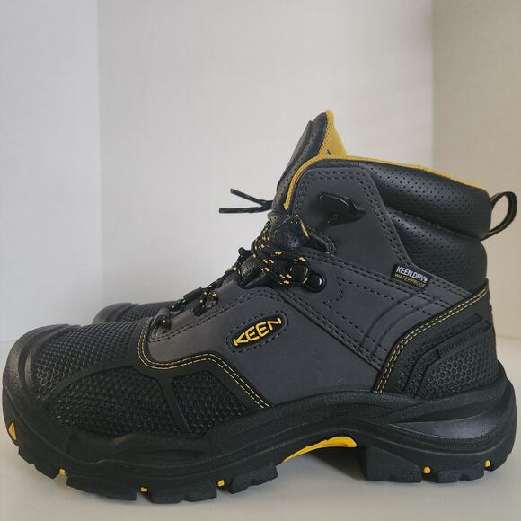 KEEN Utility mens Logandale Mid Steel Toe Waterproof Work Shoe, Black, 9.5 US - Picture 4 of 10